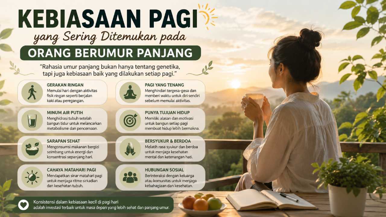 Kebiasaan Pagi yang Sering Ditemukan pada Orang Berumur Panjang