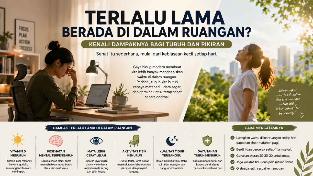 Apa yang Terjadi Jika Tubuh Terlalu Lama Berada di Dalam Ruangan?