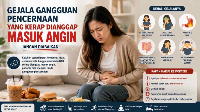 Gejala Gangguan Pencernaan yang Kerap Dianggap Masuk Angin