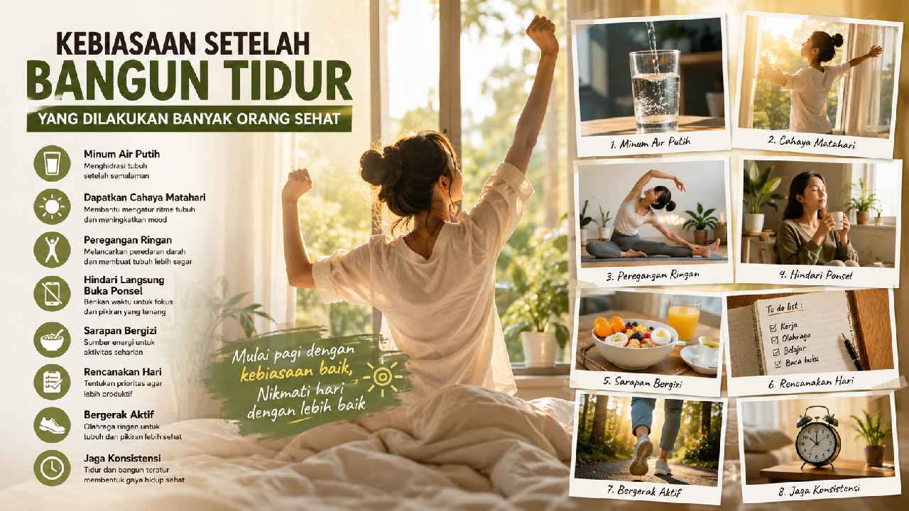 Kebiasaan Setelah Bangun Tidur yang Dilakukan Banyak Orang Sehat