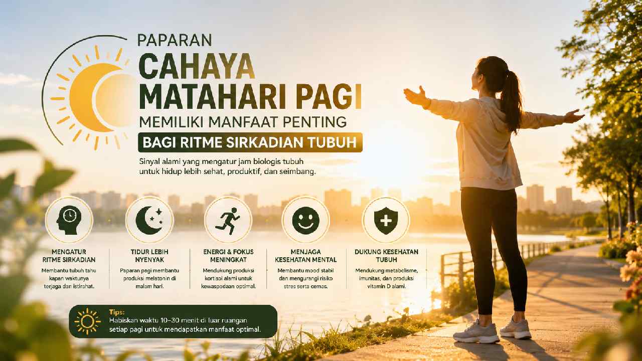 Paparan Cahaya Matahari Pagi Memiliki Manfaat Penting bagi Ritme Sirkadian Tubuh