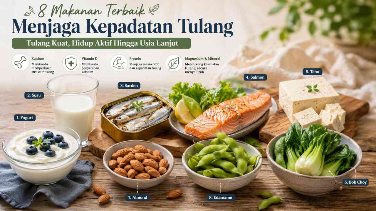 8 Makanan yang Membantu Menjaga Kepadatan Tulang Hingga Usia Lanjut