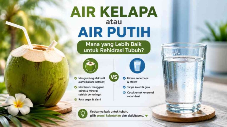 Air Kelapa atau Air Putih, Mana yang Lebih Baik untuk Rehidrasi Tubuh?