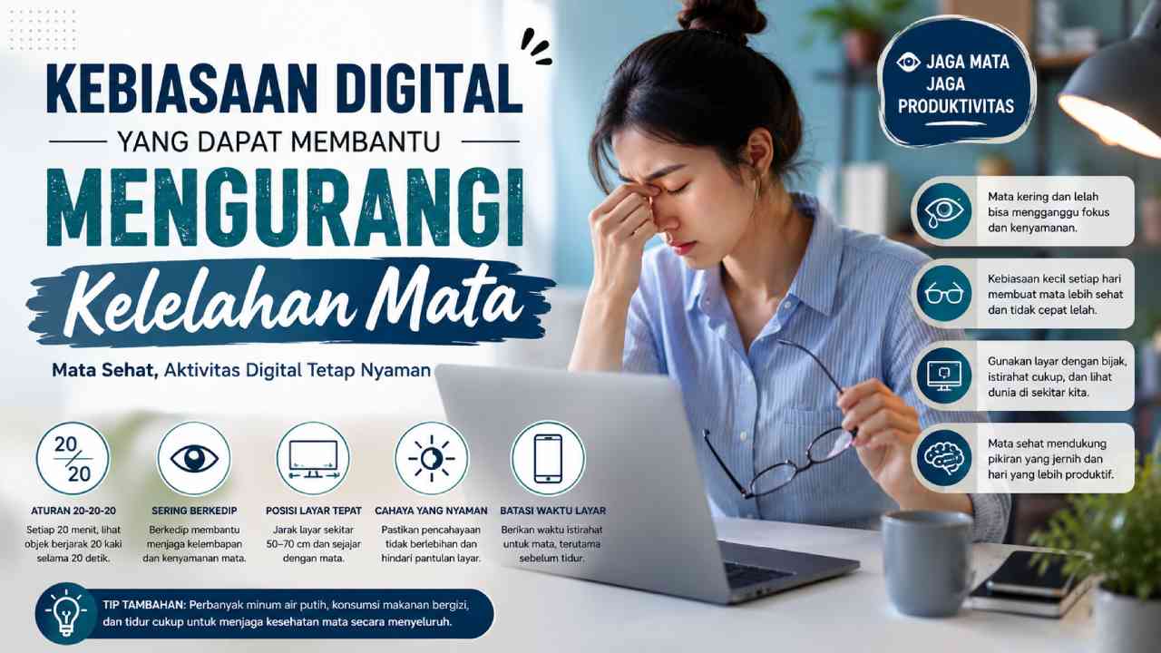 Kebiasaan Digital yang Dapat Membantu Mengurangi Kelelahan Mata