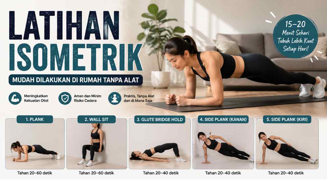 Latihan Isometrik yang Mudah Dilakukan di Rumah Tanpa Alat