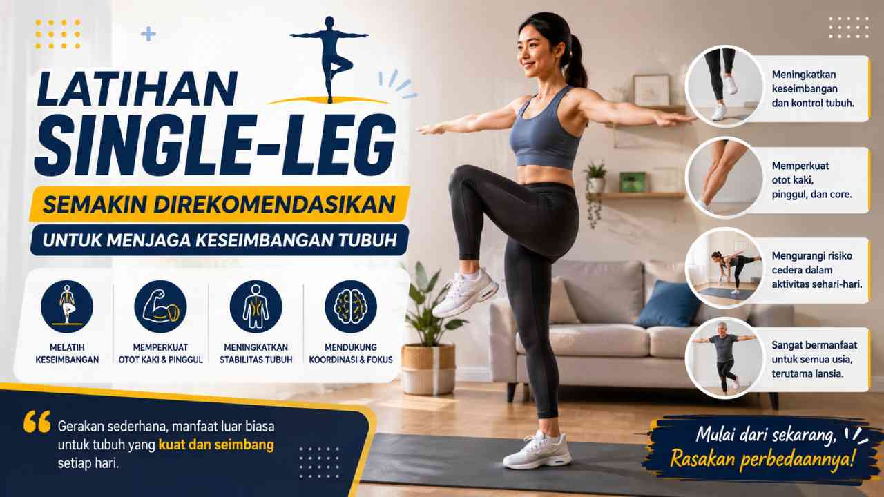 Latihan Single-Leg Semakin Direkomendasikan untuk Menjaga Keseimbangan Tubuh