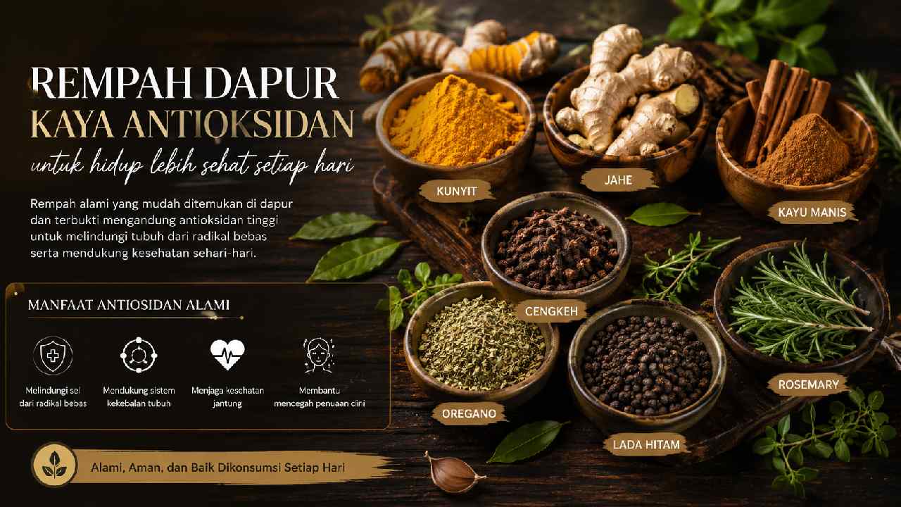 Rempah Dapur yang Mengandung Antioksidan Tinggi dan Baik Dikonsumsi Setiap Hari