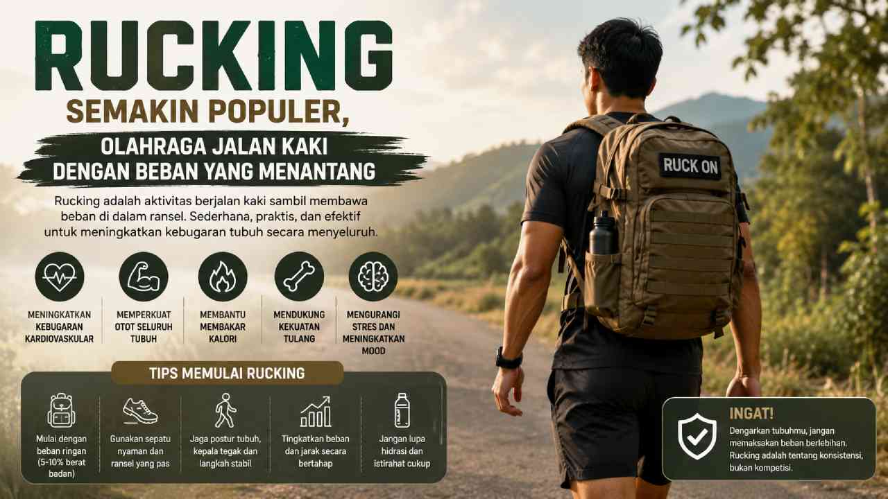 Rucking Semakin Populer, Olahraga Jalan Kaki dengan Beban yang Menantang