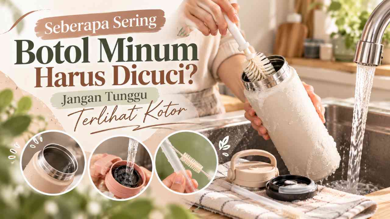 Seberapa Sering Botol Minum Harus Dicuci? Jangan Tunggu Terlihat Kotor