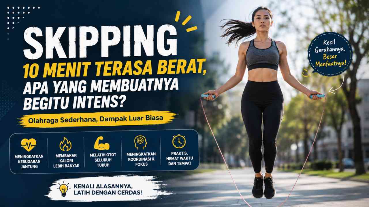 Skipping 10 Menit Terasa Berat, Apa yang Membuatnya Begitu Intens?