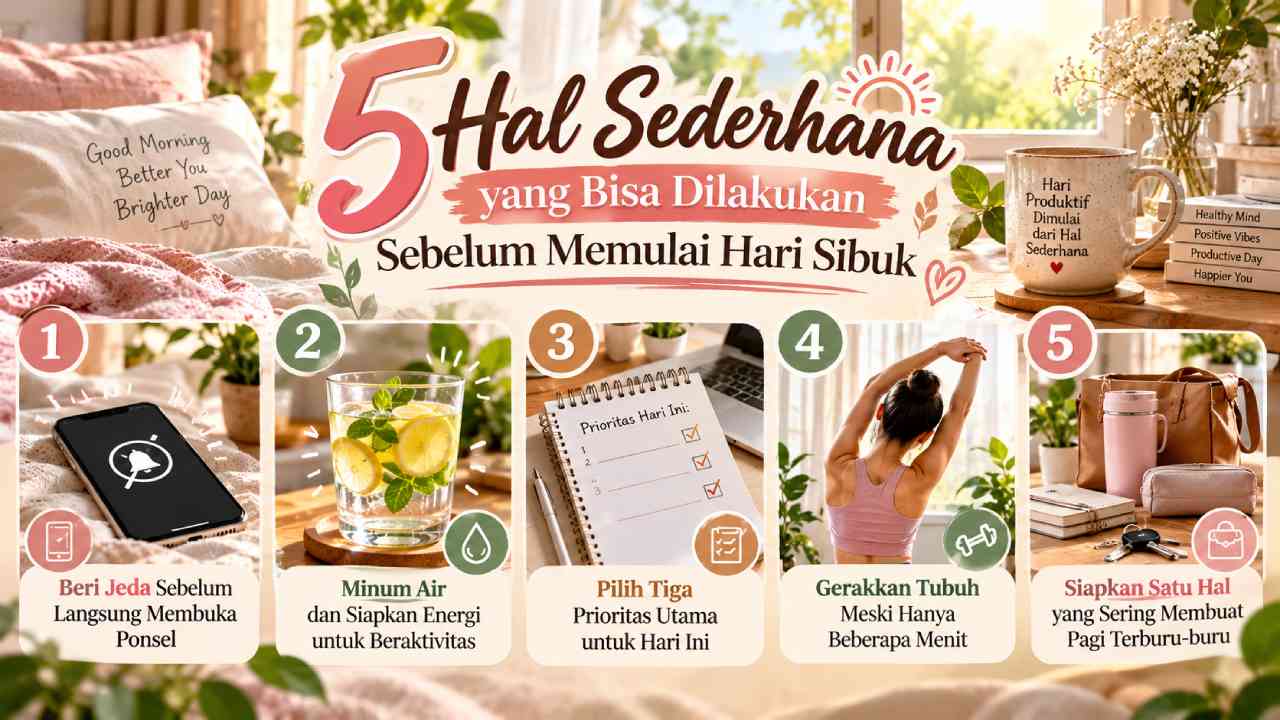 5 Hal Sederhana yang Bisa Dilakukan Sebelum Memulai Hari Sibuk