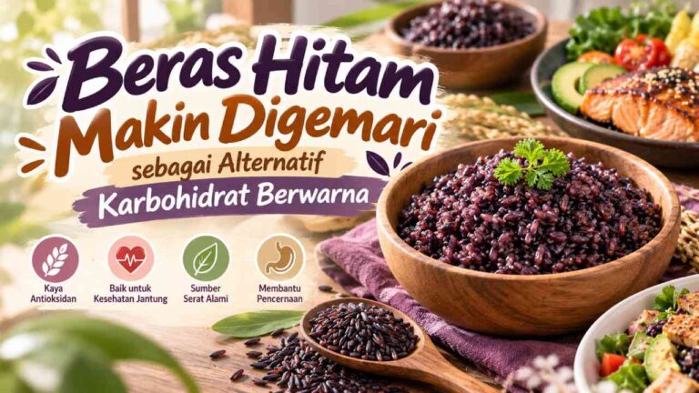 Beras Hitam Makin Digemari sebagai Alternatif Karbohidrat Berwarna
