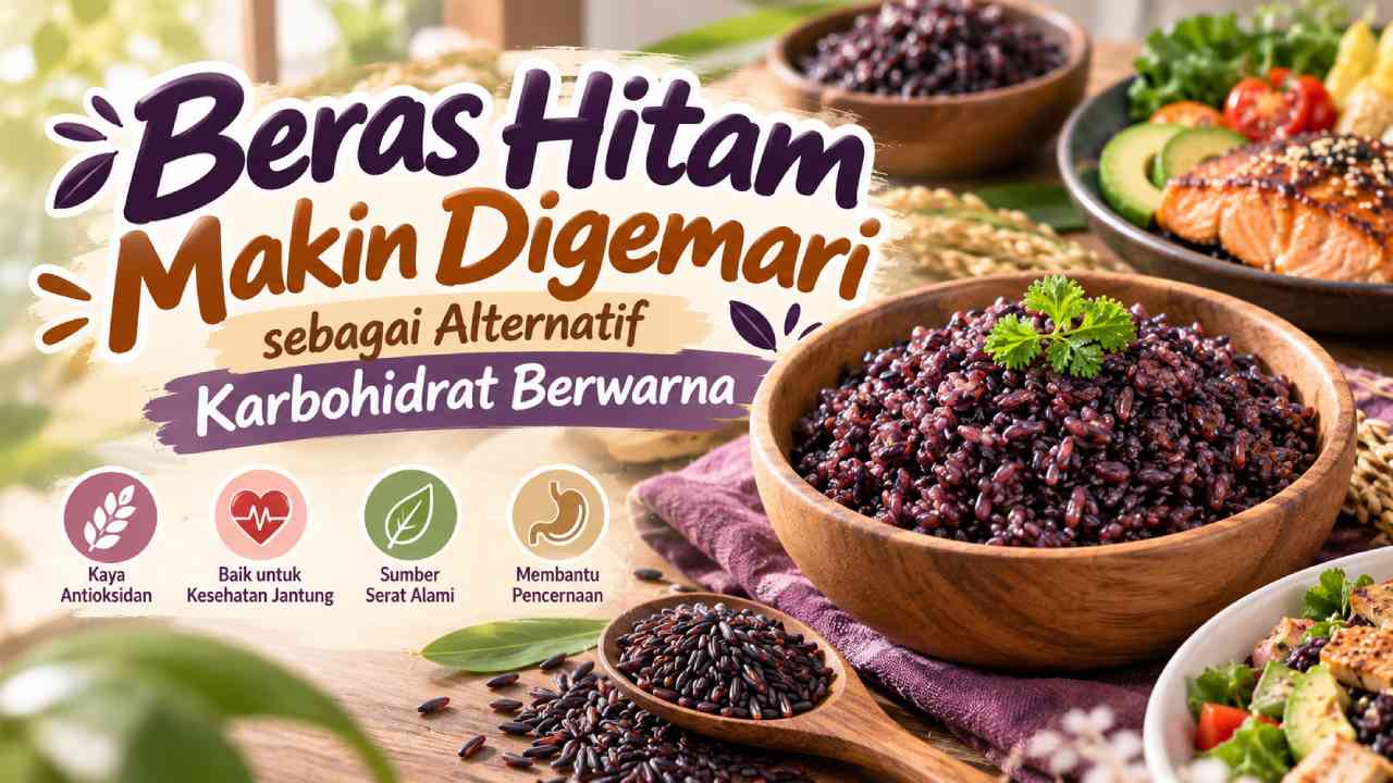Beras Hitam Makin Digemari sebagai Alternatif Karbohidrat Berwarna
