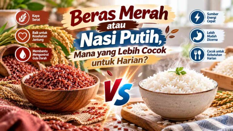 Beras Merah atau Nasi Putih, Mana yang Lebih Cocok untuk Harian?