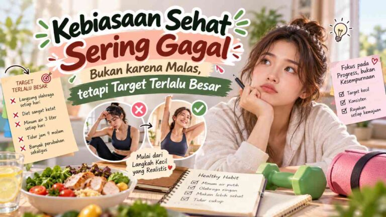 Kebiasaan Sehat Sering Gagal Bukan karena Malas, tetapi Target Terlalu Besar