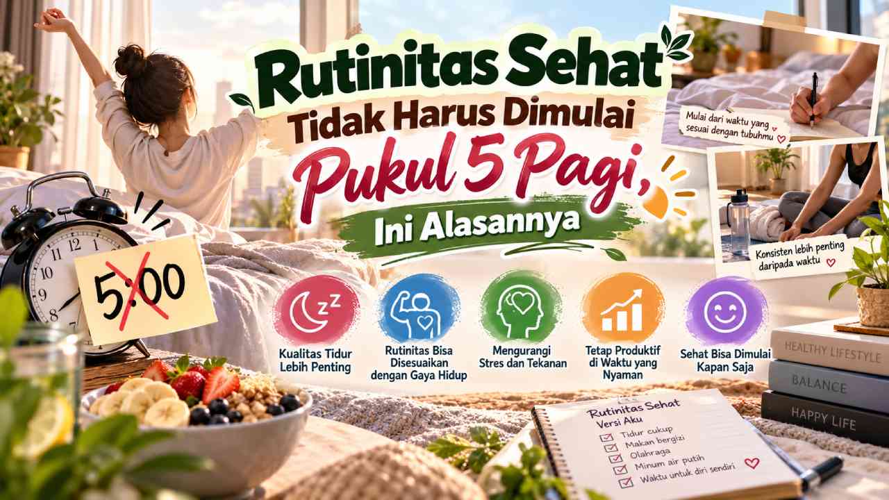 Rutinitas Sehat Tidak Harus Dimulai Pukul 5 Pagi, Ini Alasannya